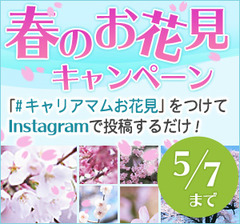 「#キャリアマムお花見」で春のお花見キャンペーン