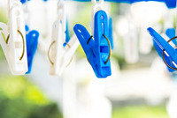 洗たくばさみでアイロンがけも楽勝！