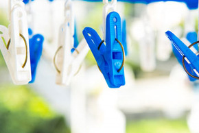 洗たくばさみでアイロンがけも楽勝！