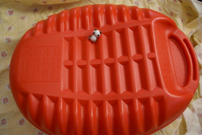 湯たんぽのお湯で...