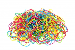 輪ゴムでレールそうじ