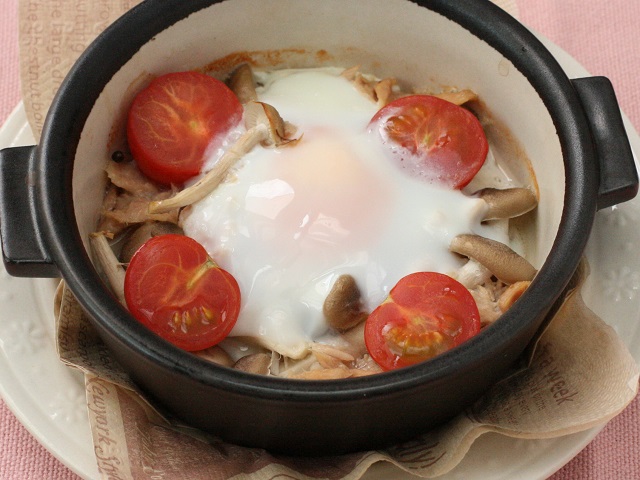 卵とツナのココット