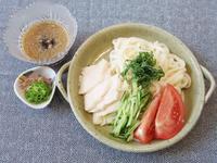 鶏ハムのごまだれ冷やしうどん