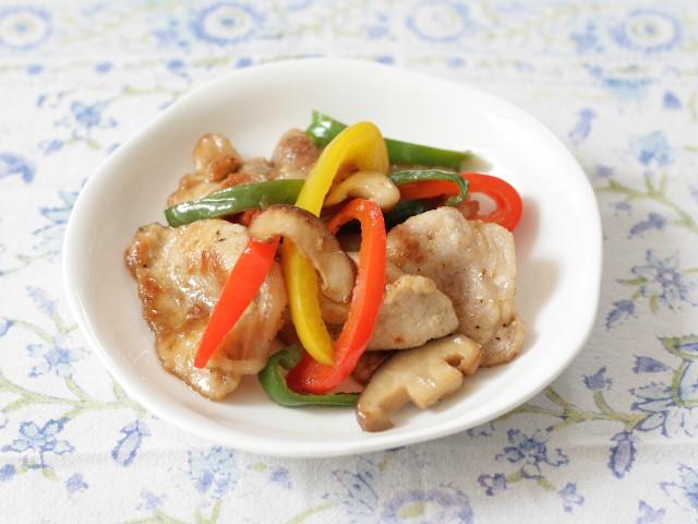 緑黄色野菜と豚肉の甘酢漬け