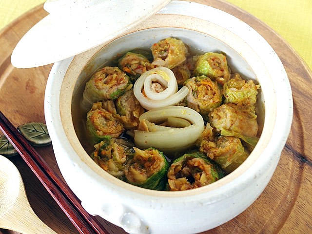 ロール豚キムチ鍋